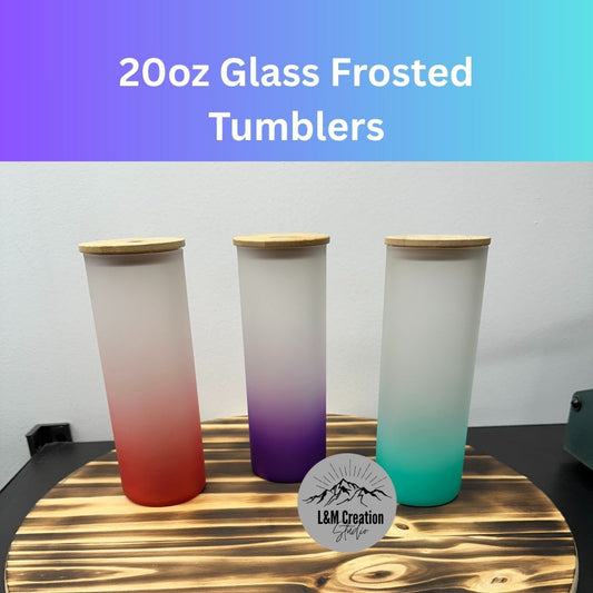 Sublimation 25oz Frosted Glass Tumblers