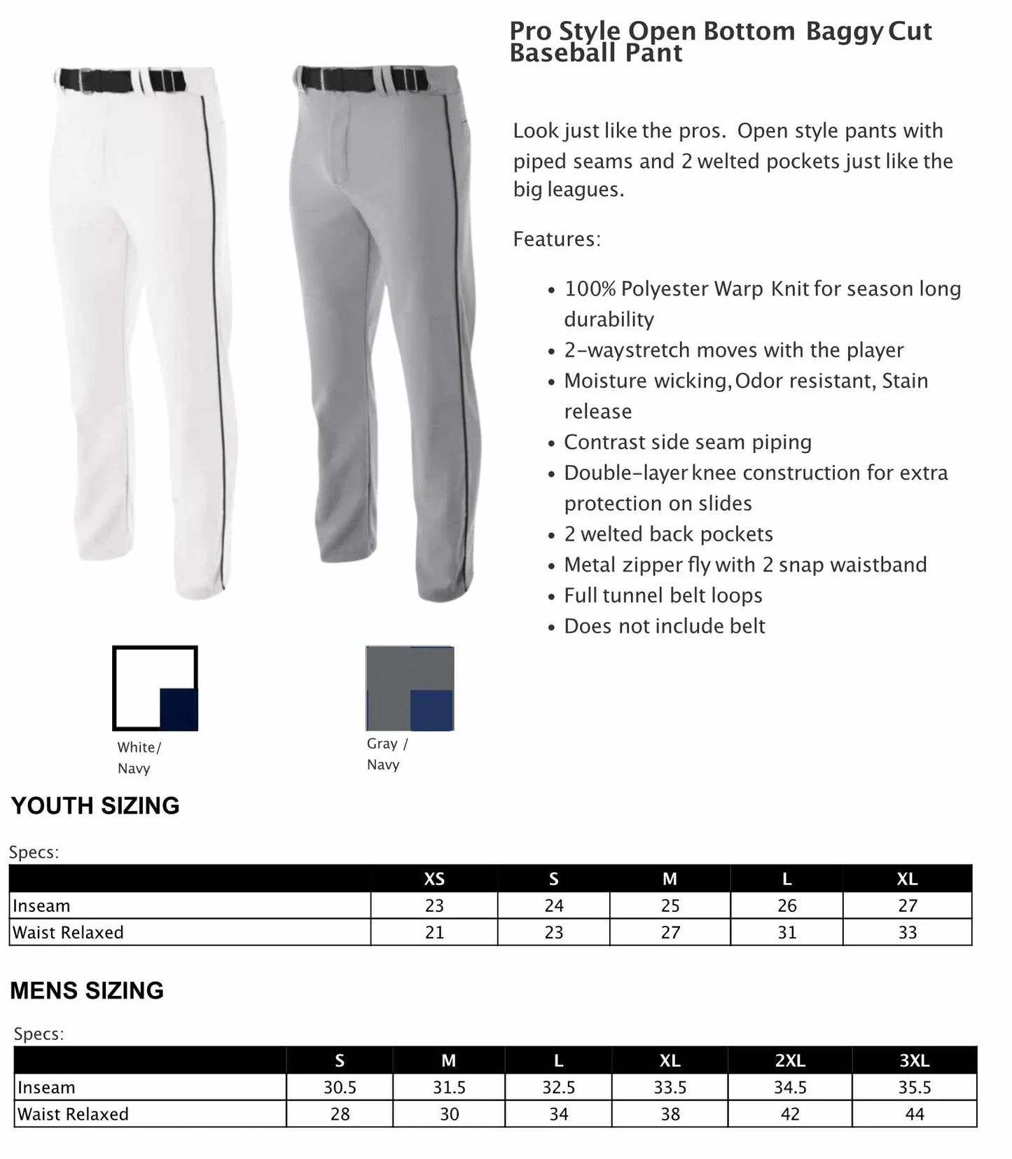 Baseball Pants Baggy