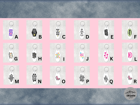 Acrylic Retro Motel Keychain