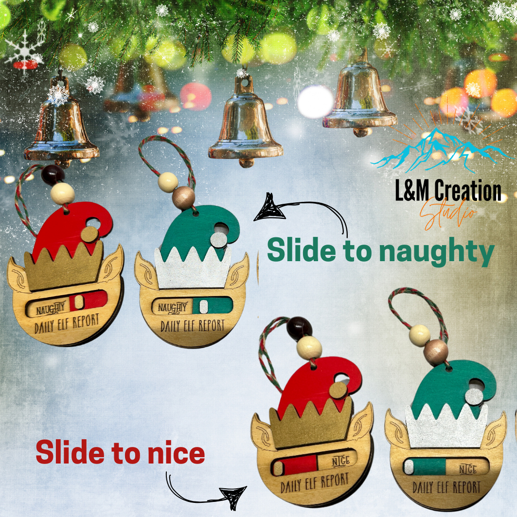 Nice or Naughty ELf ornament