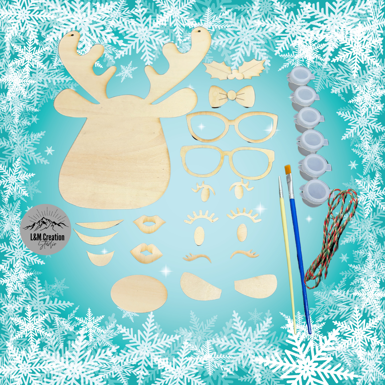 Build a Reindeer Paint Kit