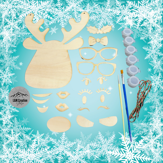 Build a Reindeer Paint Kit