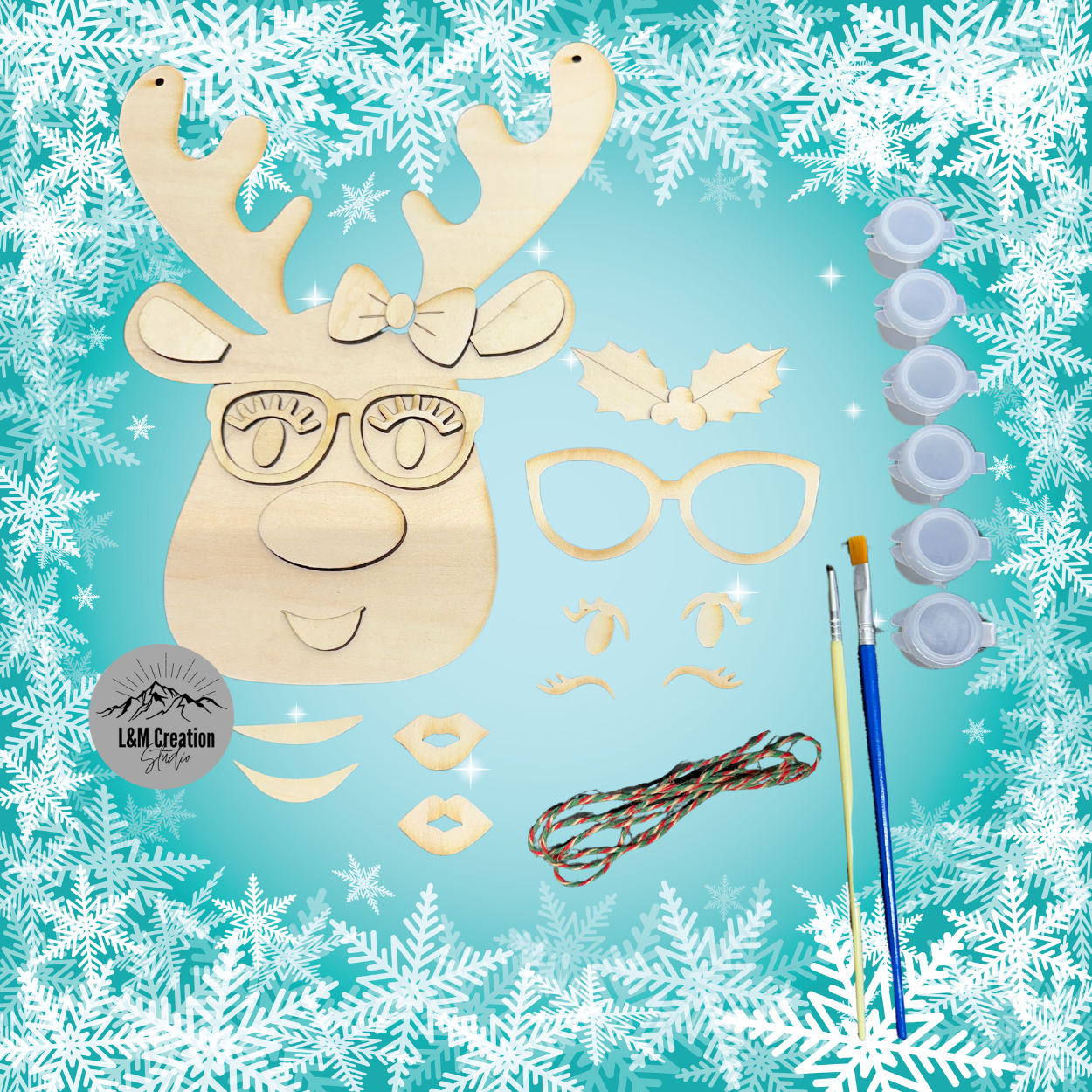 Build a Reindeer Paint Kit