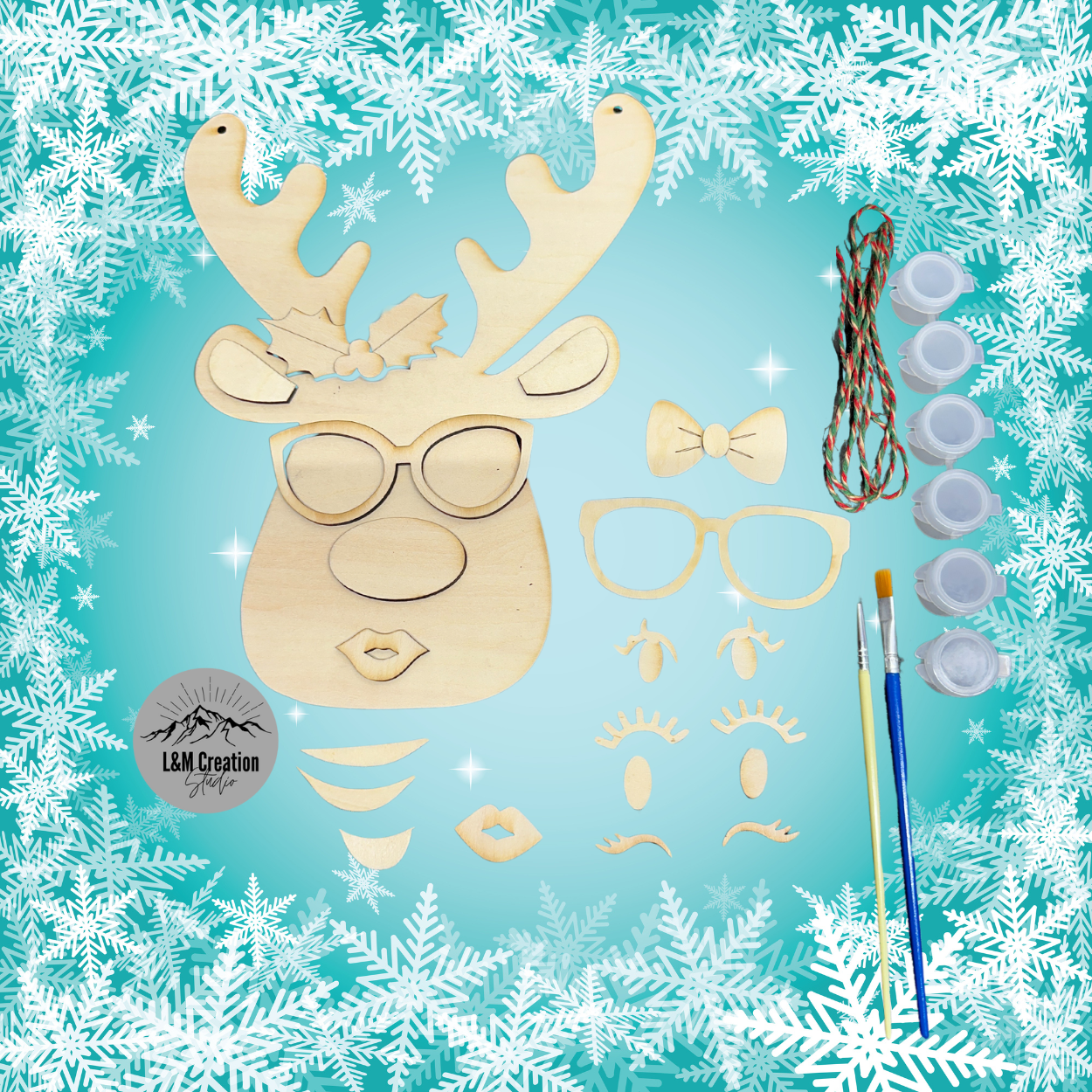 Build a Reindeer Paint Kit