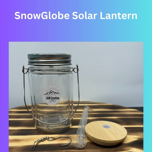 Sublimation Snow Globe Solar Glass Lantern