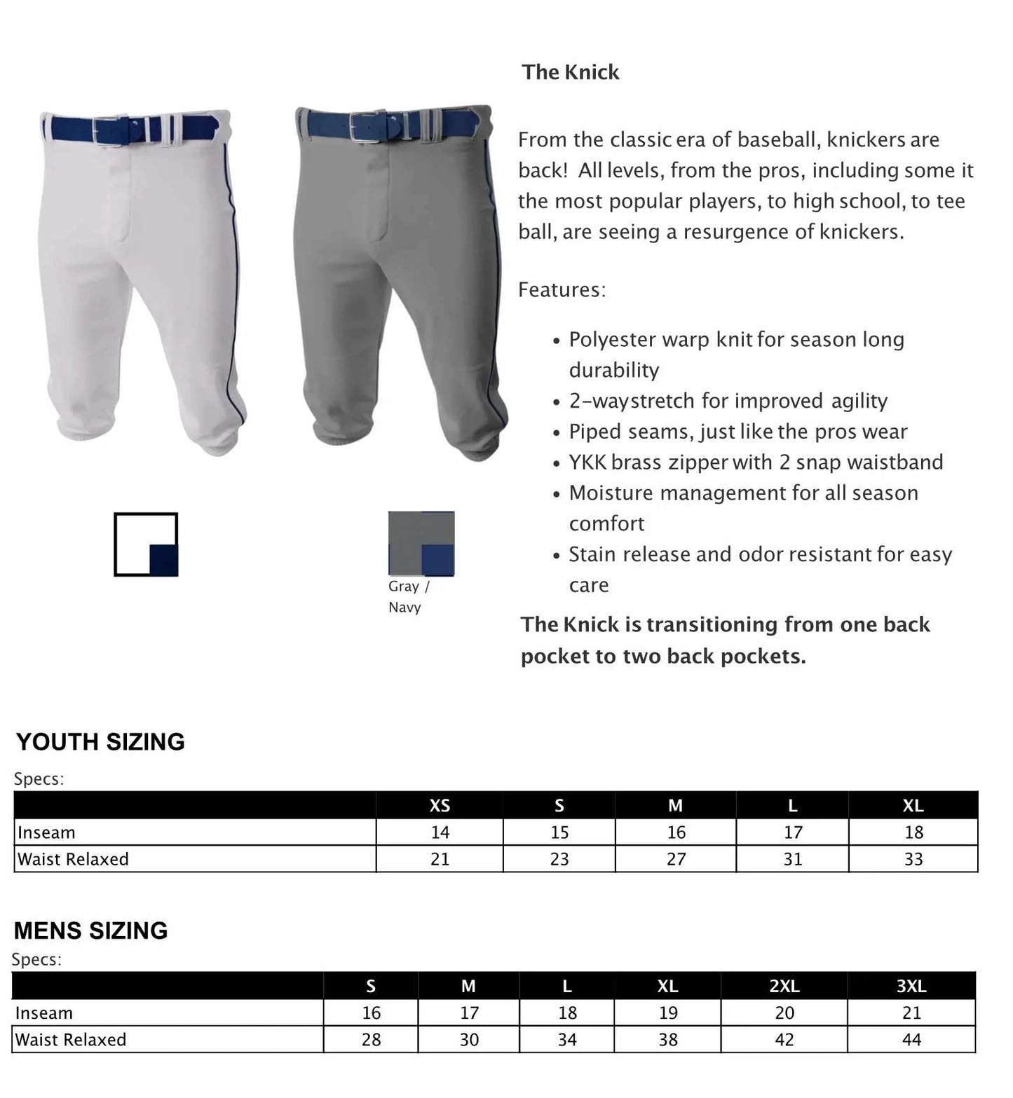 Baseball Pants The Knick