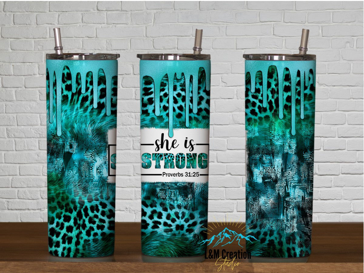 20oz Tumbler_ She is Strong