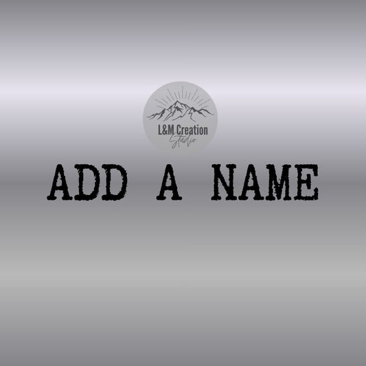 Add a Name