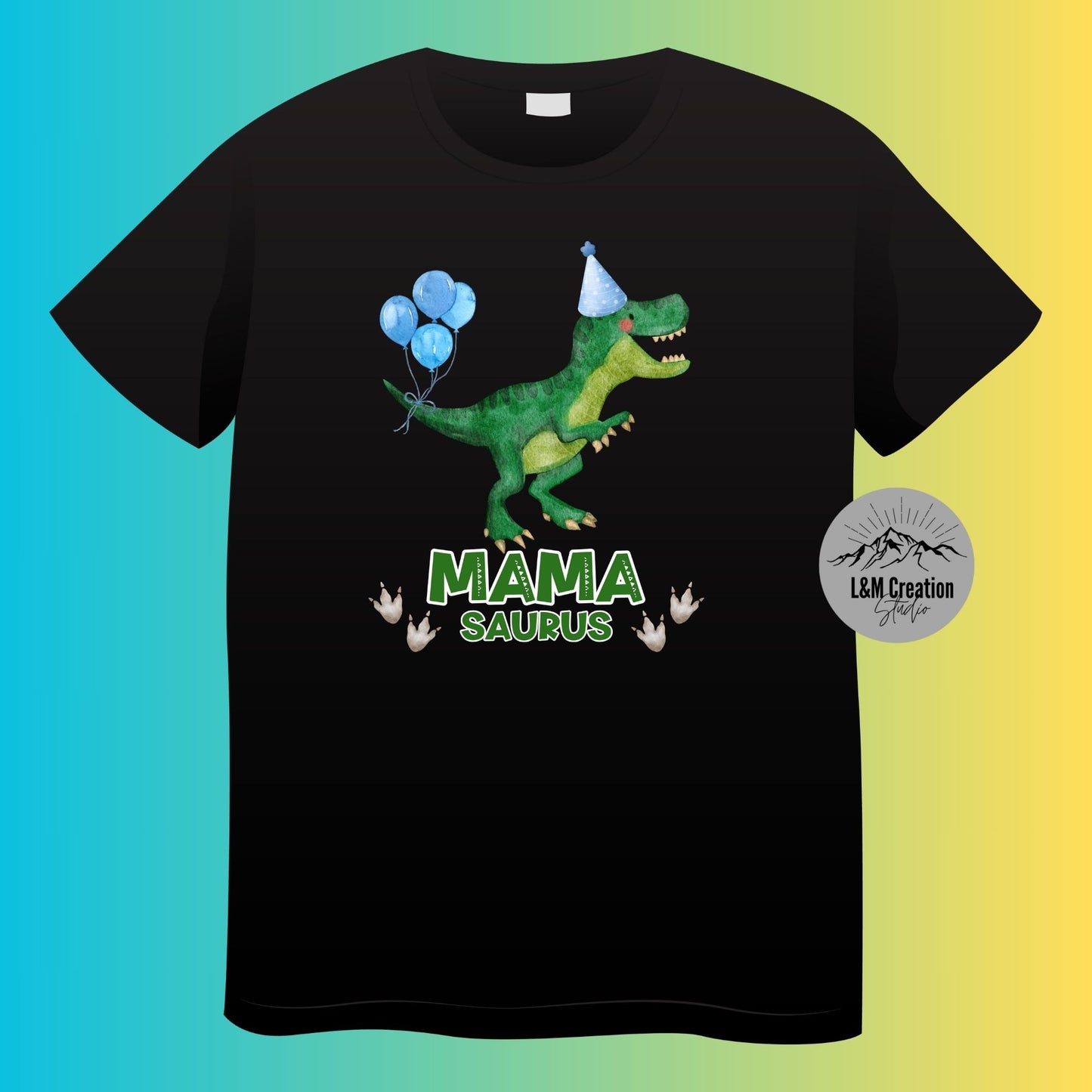 Custom T-Rex Birthday Mama Shirt