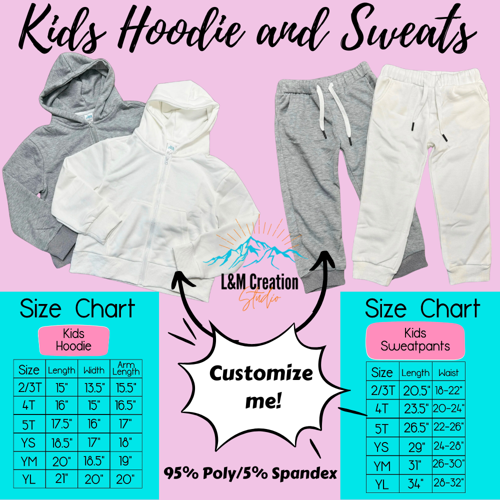 Sublimation Sweat Suits for Adults and Kids!