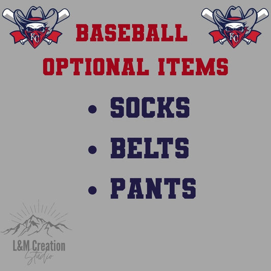 Rebels Baseball Optional Items