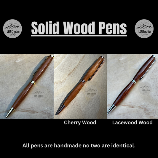 Handmade wooden pens