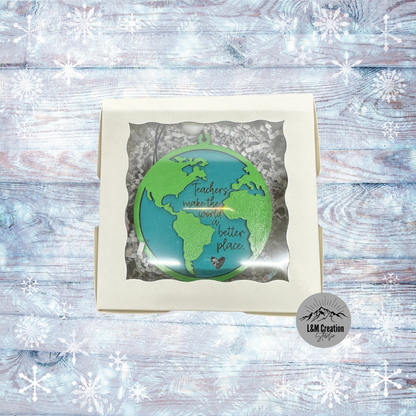 Teachers make the world a better place ornament