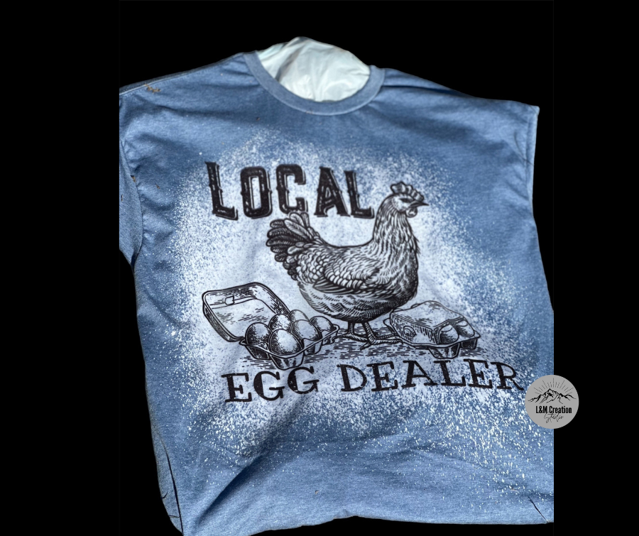 Local Egg Dealer Bleached T-Shirt