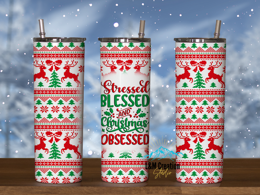 20 oz Tumbler_ Christmas Sweater