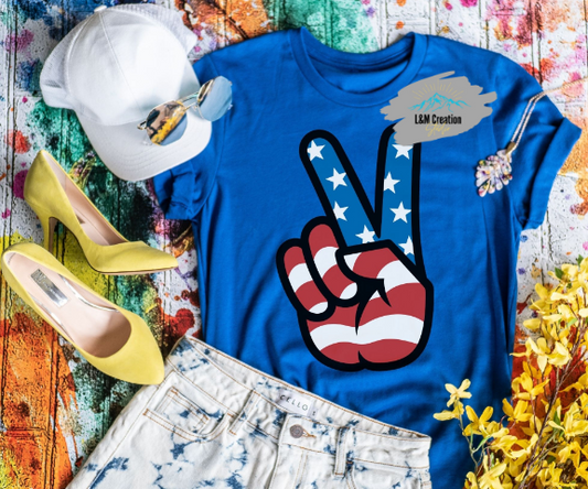 USA Peace Sign Shirt