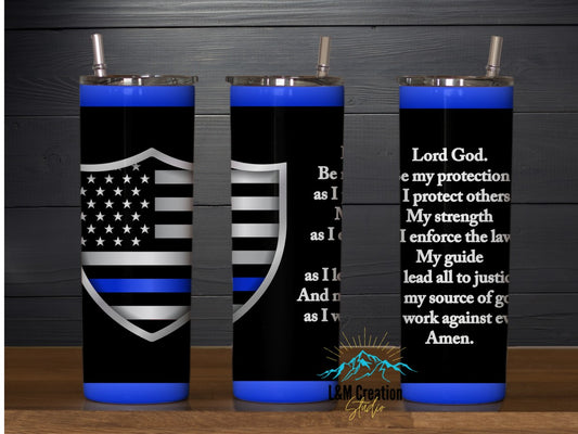 20oz Tumbler_ Police Prayer