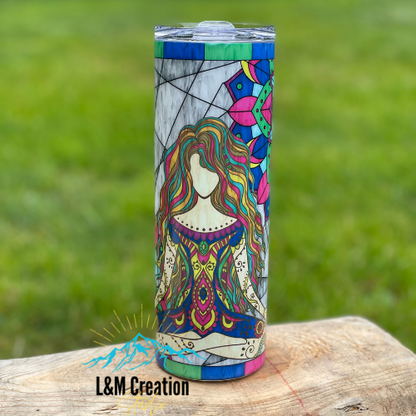 20oz Tumbler_ Zen Girl